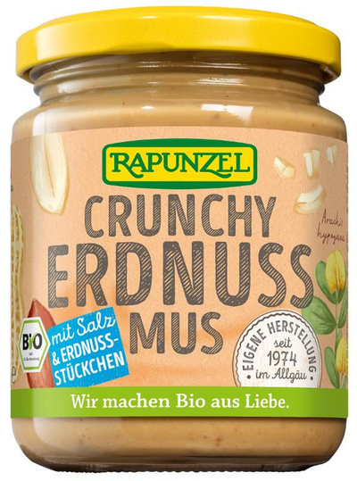 Produktfoto zu Erdnussmus Crunchy mit Salz, 250g