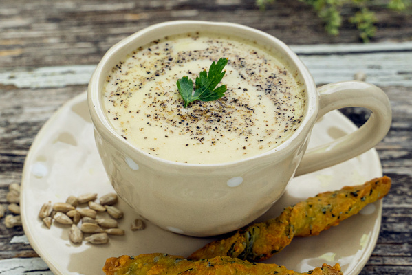 Kürbistarte mit Zwetschgen