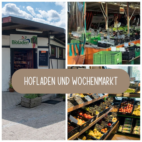 KI generiert: Das Bild zeigt Hände, die eine Erdscholle halten, umgeben von Logos von Bio-Verbänden wie Naturland, Demeter und Bioland. Darüber hinaus wird mit dem Text "100% BIO KEINE FLUGWARE" auf biologische und regional produzierte Produkte hingewiesen.