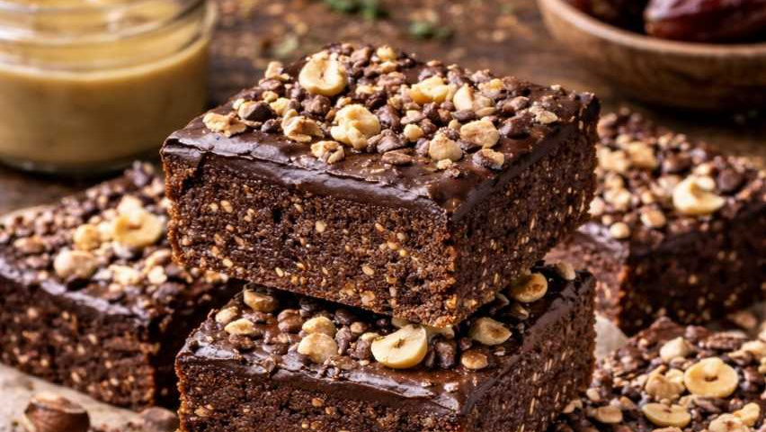 Rezeptbild für Rohkostbrownies - vegan & ohne raffinierten Zucker