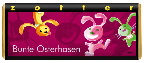 Produktfoto zu Zotter Bunte Osterhasen