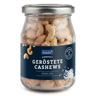 Produktfoto zu Cashews geröstet gesalzen im Pfandglas