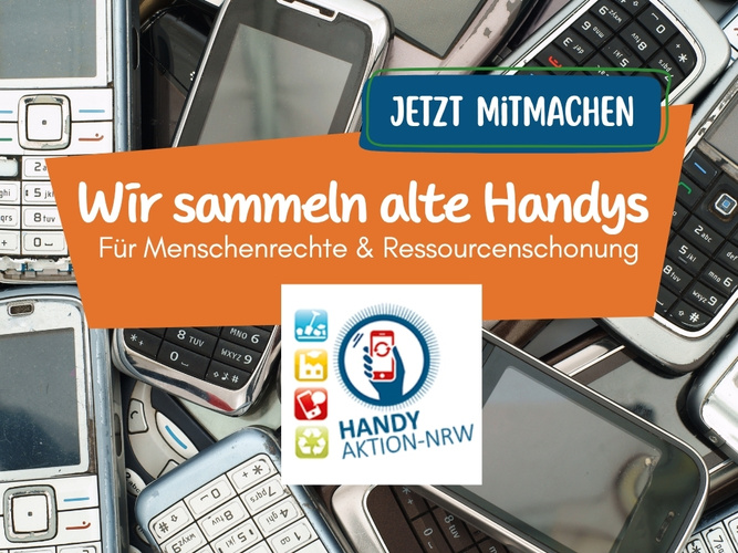 Sammelaktion im September für die Handy-Aktion NRW