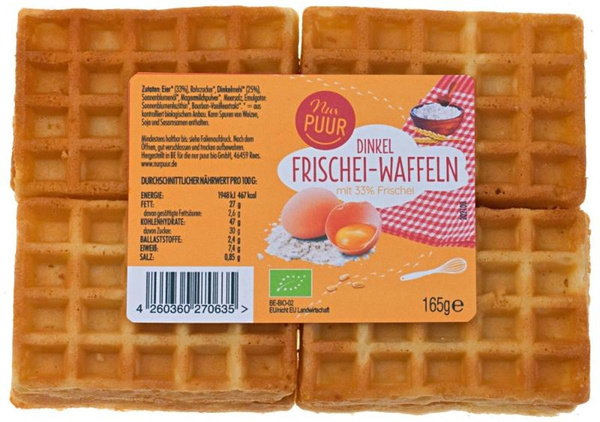 Produktfoto zu Dinkel Frischeiwaffeln 12x165g
