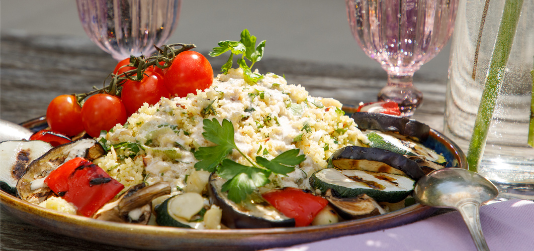 Couscous-Salat mit gegrilltem Gemüse