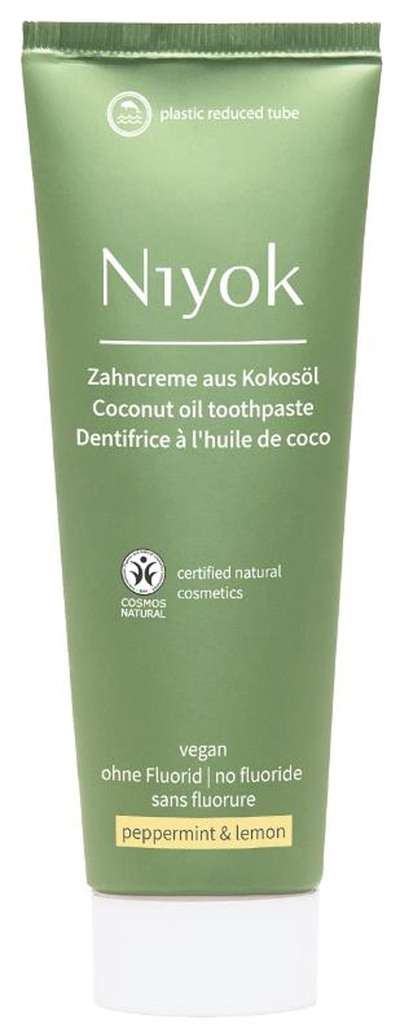 Produktfoto zu Niyok Zahncreme Pfefferminz Zitrone