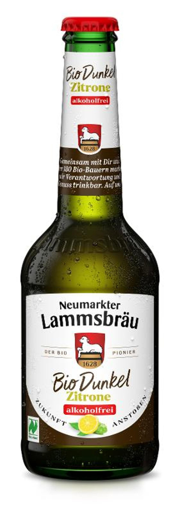 Produktfoto zu Lammsbräu Dunkel Pure Zitrone alkoholfrei