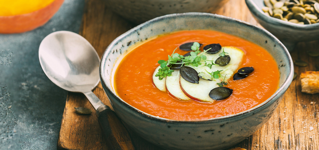 Fruchtige Kürbis-Tomatensuppe