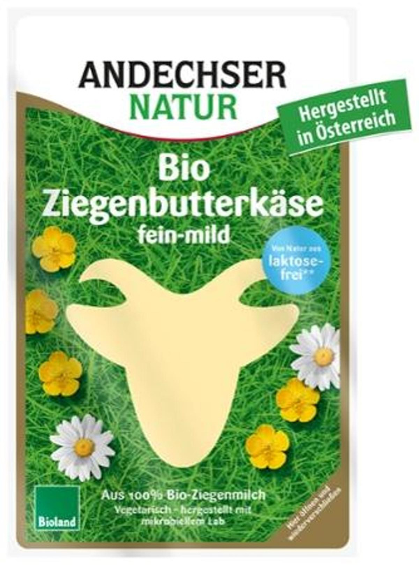 Produktfoto zu Ziegenbutterkäse, geschnitten