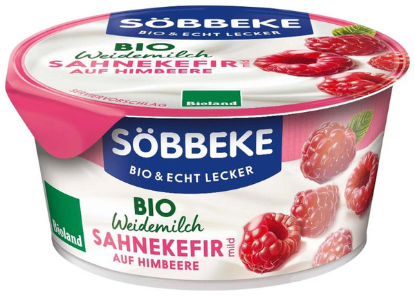 Produktfoto zu Sahne Kefir auf Himbeere - Weidemilch