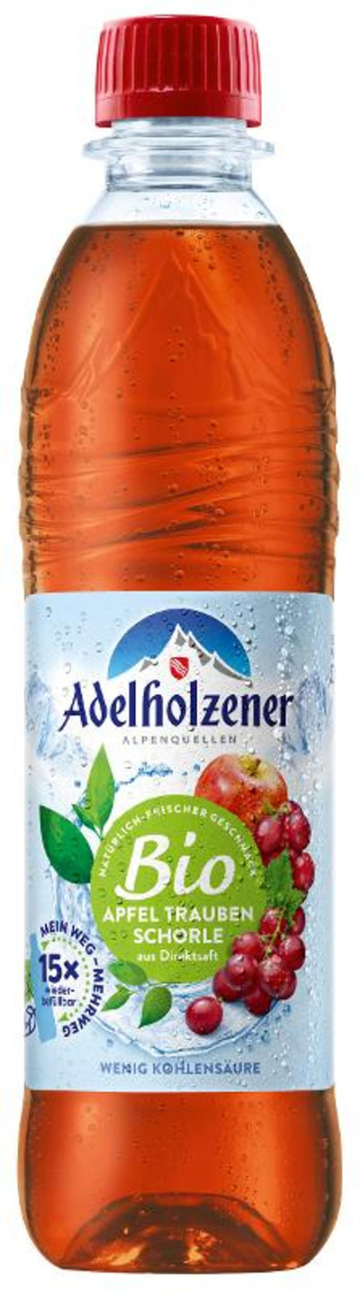 Produktfoto zu Apfel Trauben Schorle 12x0,5l Adelholzener