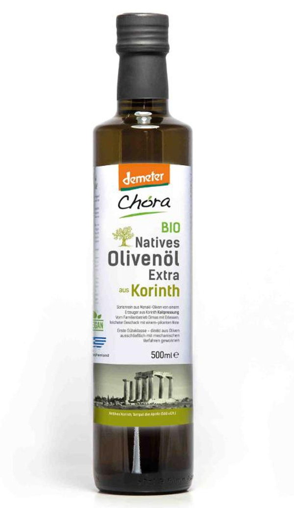 Produktfoto zu Olivenöl nativ extra Korinth Peloponnes Demeter