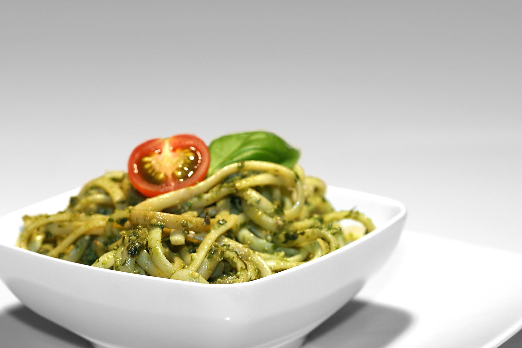 Spaghetti mit Postelein-Pesto