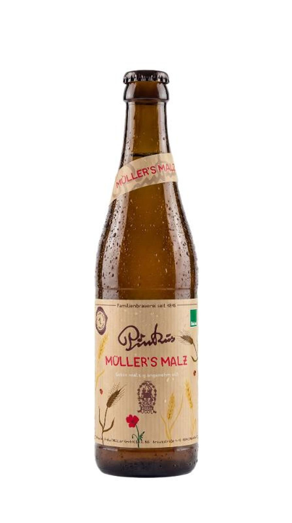 Produktfoto zu Pinkus Malzbier, 24 x 0,33l