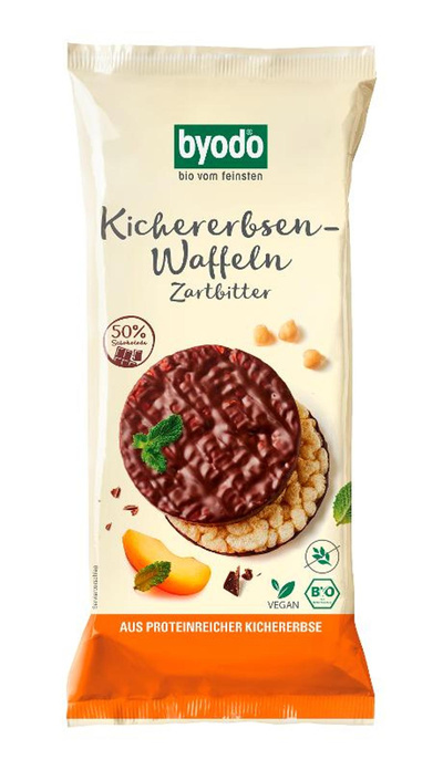 Produktfoto zu Kichererbsen Waffeln Zartbitter vegan und glutenfrei