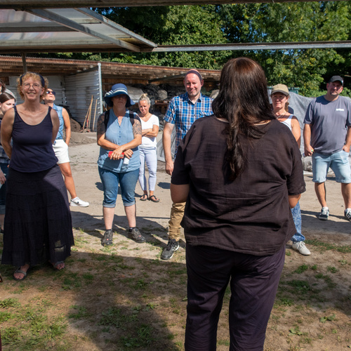 Gärtnerin und Mitarbeiter:innen