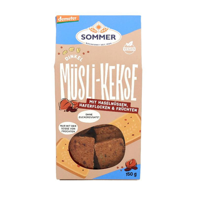 Produktfoto zu Dinkel Müsli Keks mit Haselnüssen 6 x 150g
