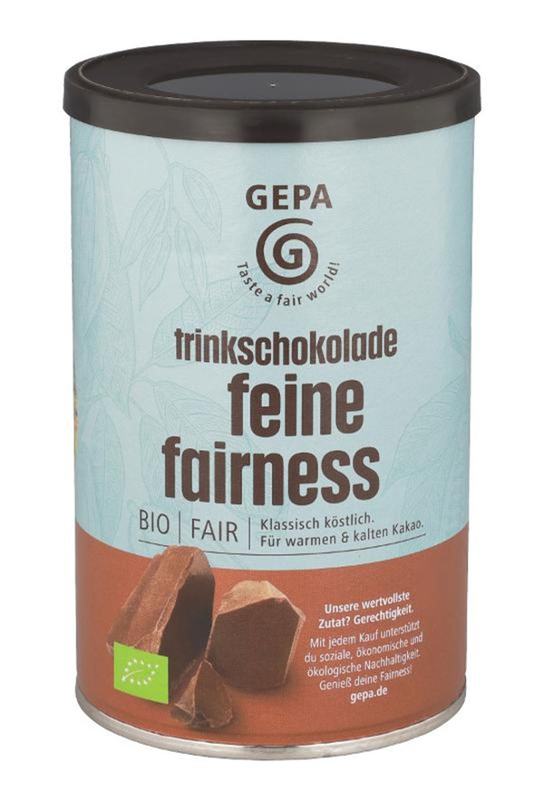 Produktfoto zu Trinkschokoladenpulver Gepa
