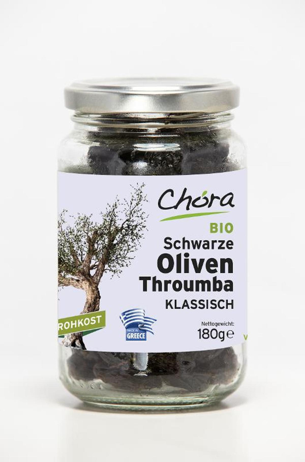Produktfoto zu Oliven schwarz Thrumba Thassou Klassisch