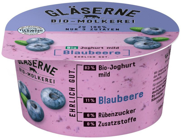 Produktfoto zu Joghurt pur Blaubeere, 6x150g