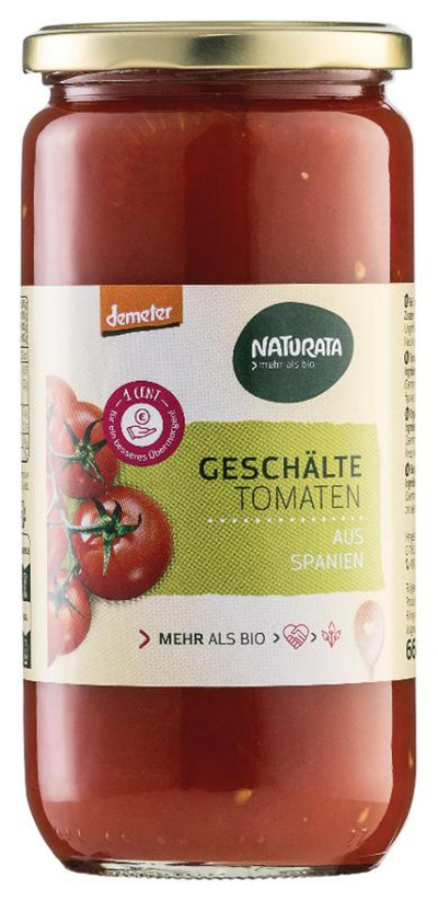 Produktfoto zu Geschälte Tomaten 6x660g  Naturata