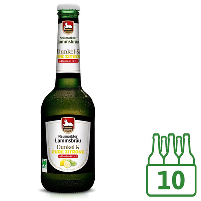 Produktfoto zu Lammsbräu Dunkel Pure Zitrone 10x0,33l