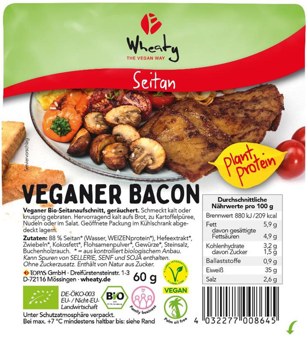 Produktfoto zu Wheaty Veganer Bacon statt 2,29€