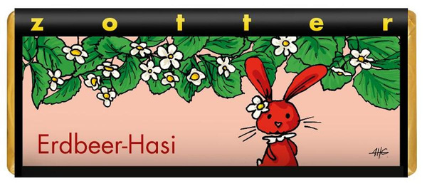 Produktfoto zu Erdbeer-Hasi - Weiße Schoki mit Erdbeercreme