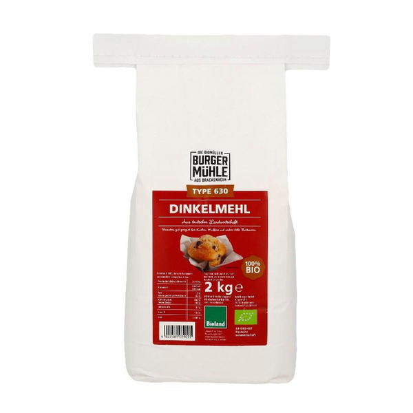Produktfoto zu Dinkelmehl 630  2 kg Burgermühle