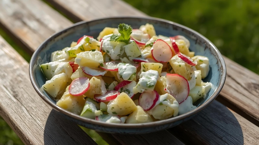 Rezeptbild für Frühlingshafter Kartoffelsalat