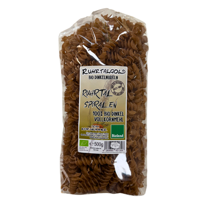 Produktfoto zu Dinkel Vollkorn Spiralen Ruhrtalgold