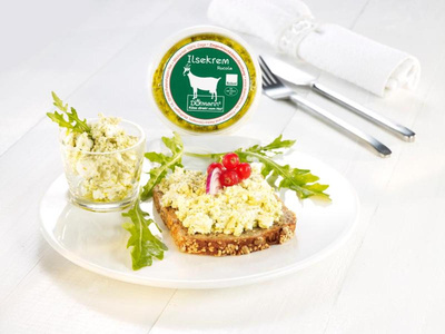 Produktfoto zu Ilsekrem Ziegenfrischkäse mit Rucola