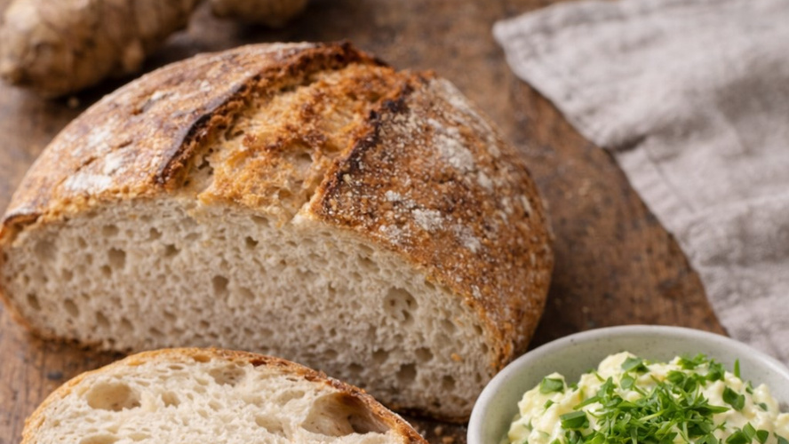 Rezeptbild für Topinamburbrot mit Kressebutter