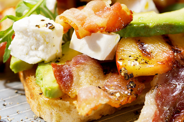 Sandwich mit Nektarine