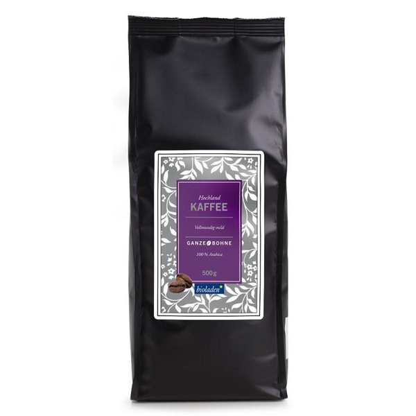 Produktfoto zu Hochlandkaffee ganze Bohne 500g