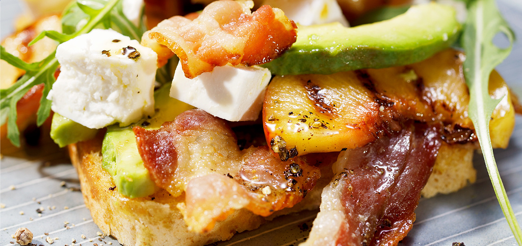 Sandwich mit Nektarine