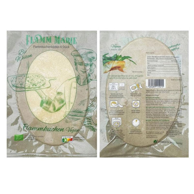 Produktfoto zu Flammkuchenböden Weizen vegan 6 Stück