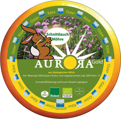 Produktfoto zu Aurora Gold Osterkäse Möhre_Schnittlauch 50% Fett