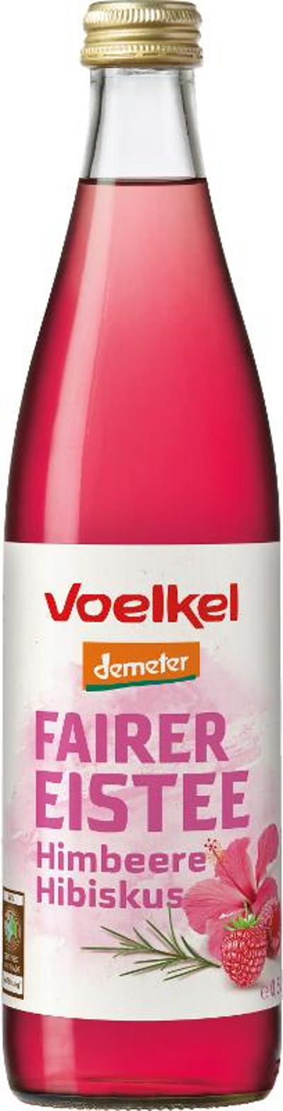 Produktfoto zu Fairer Eistee Himbeere Hibiskus 10x0,5l