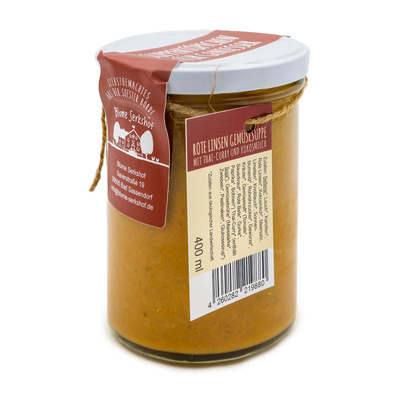 Produktfoto zu Rote Linsen Gemüsesuppe vom Serkshof