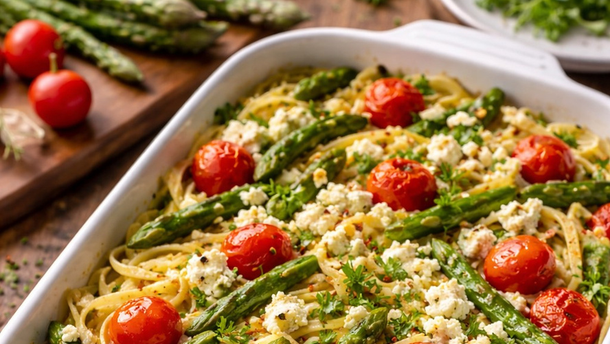 Rezeptbild für One-Pot-Pasta mit Spargel