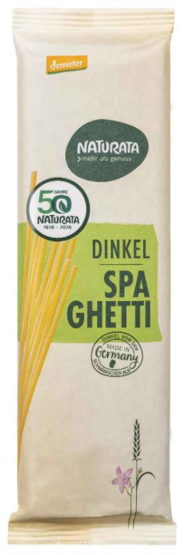 Produktfoto zu Spaghetti Dinkel hell Naturata 10x500g