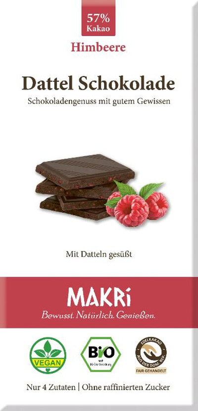 Produktfoto zu Dattel Schokolade Himbeere 57%