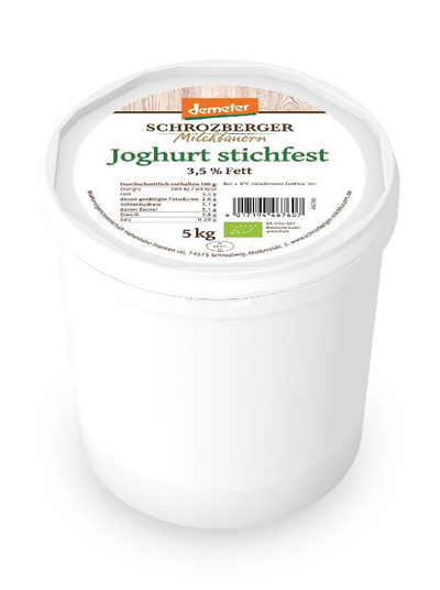 Produktfoto zu Joghurt 3,5 stichfest 5kg Eimer
