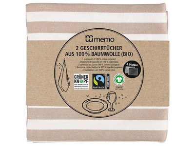 Produktfoto zu Geschirrtücher aus Bio Baumwolle 50x70 cm 2 Stück