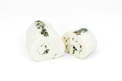 Produktfoto zu Ziegenfrischkäserolle Bärlauch