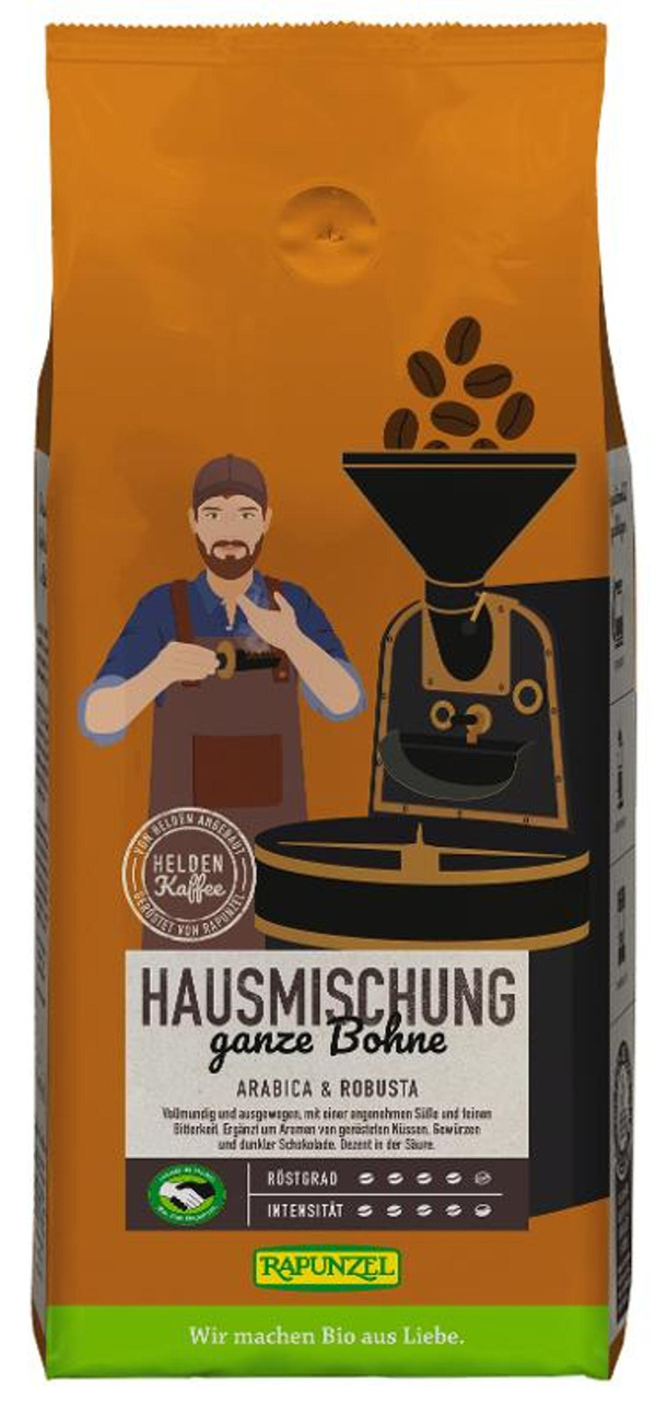 Produktfoto zu Heldenkaffee Hausmischung ganze Bohne fair 1kg