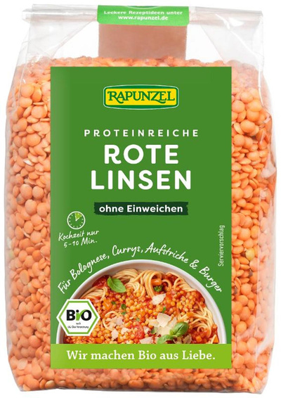 Produktfoto zu Linsen rot Rapunzel