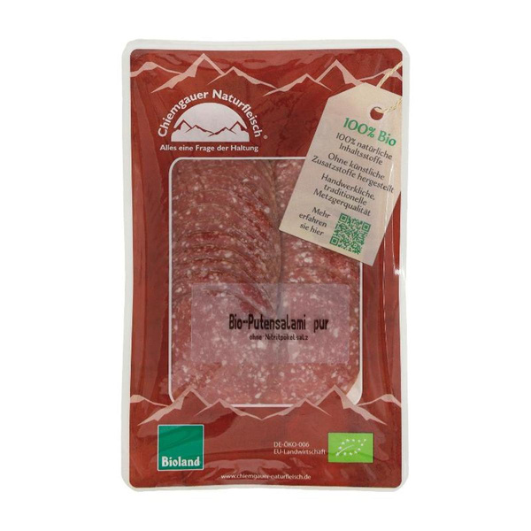 Produktfoto zu Putensalami geschnitten, leicht geräuchert