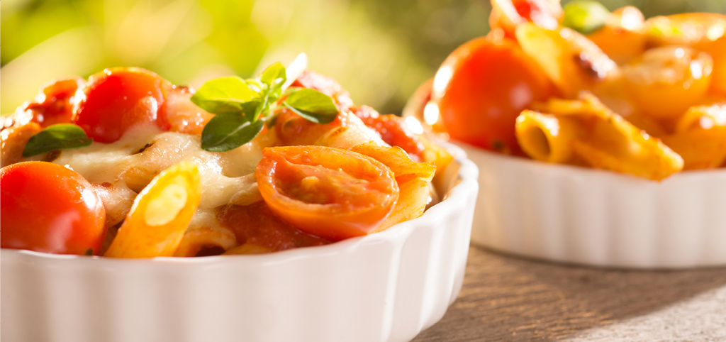 Gratinierter Nudel-Tomaten-Auflauf